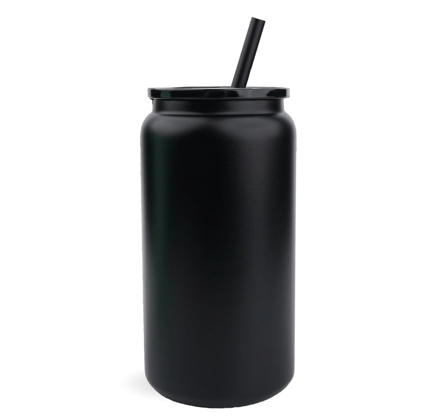 Master Maker Crafts - 16 oz Stainless Steel Metal Can - Powder Coated Black