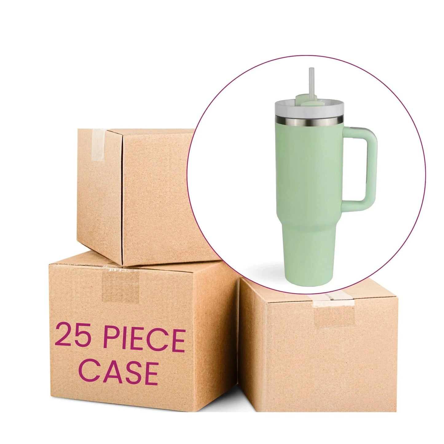 Master Maker Crafts - 40 oz Handled Tumbler Standard Matte - Light Green