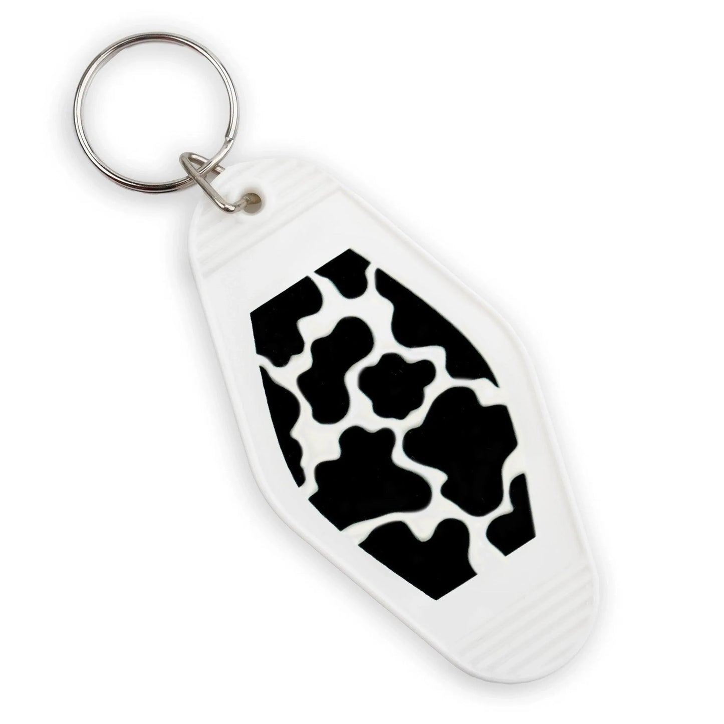 UV DTF Decal - Moo Print 4 Set 2" (Keychain NOT Inclued)
