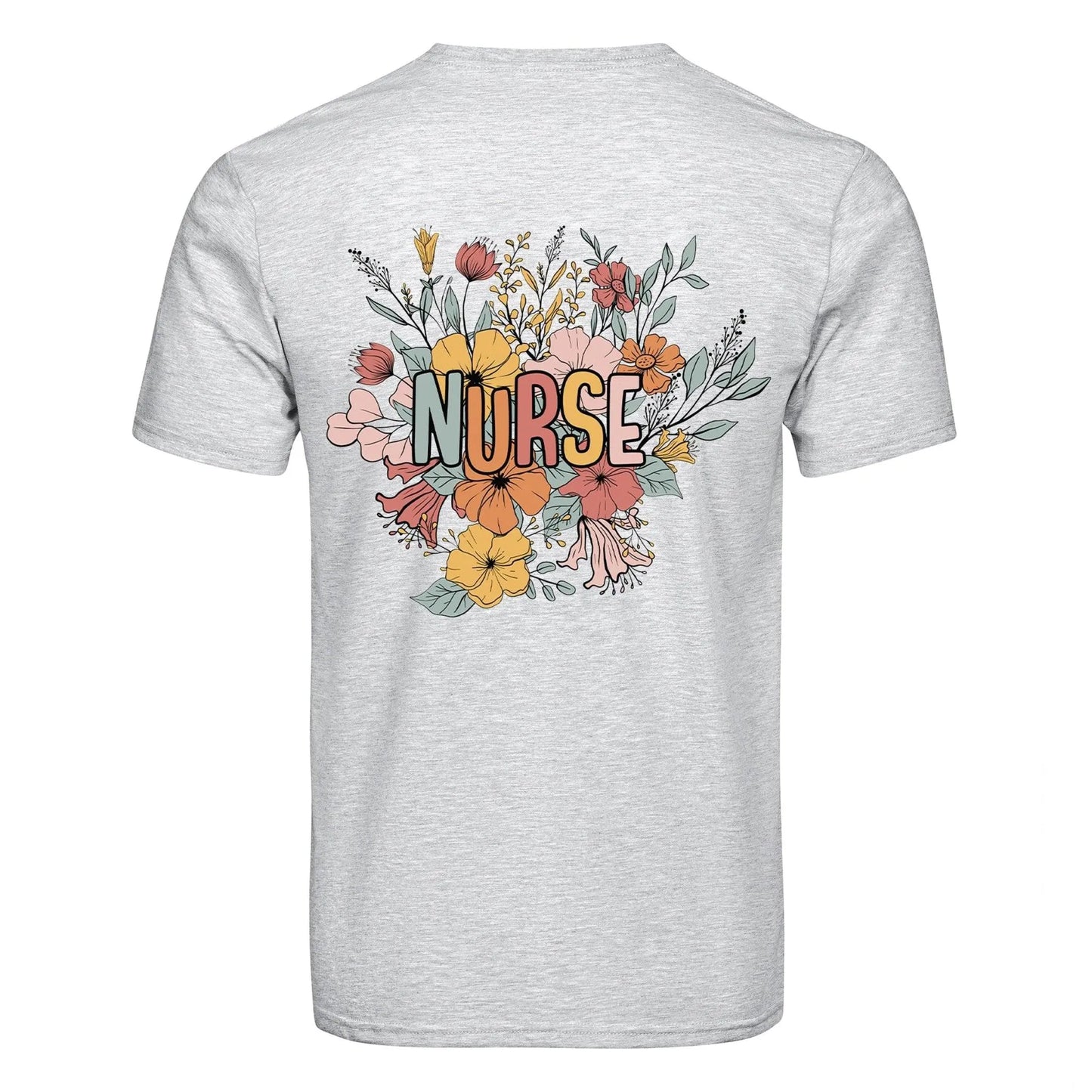 Master Maker Crafts - DTF Heat Transfer Only - Floral Nurse - 10" (Shirt/Tote NOT Included)
