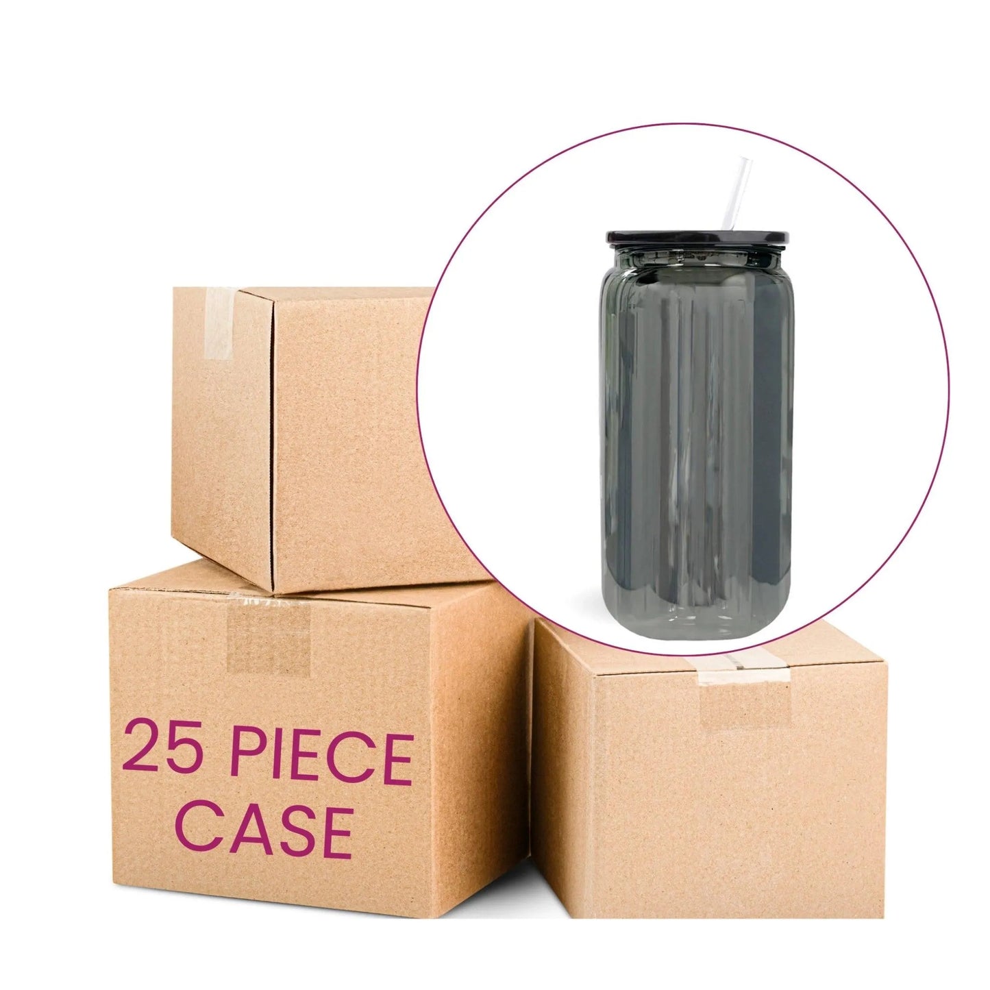 Master Maker Crafts - 16 oz Glass Can Single Wall - Mirrored