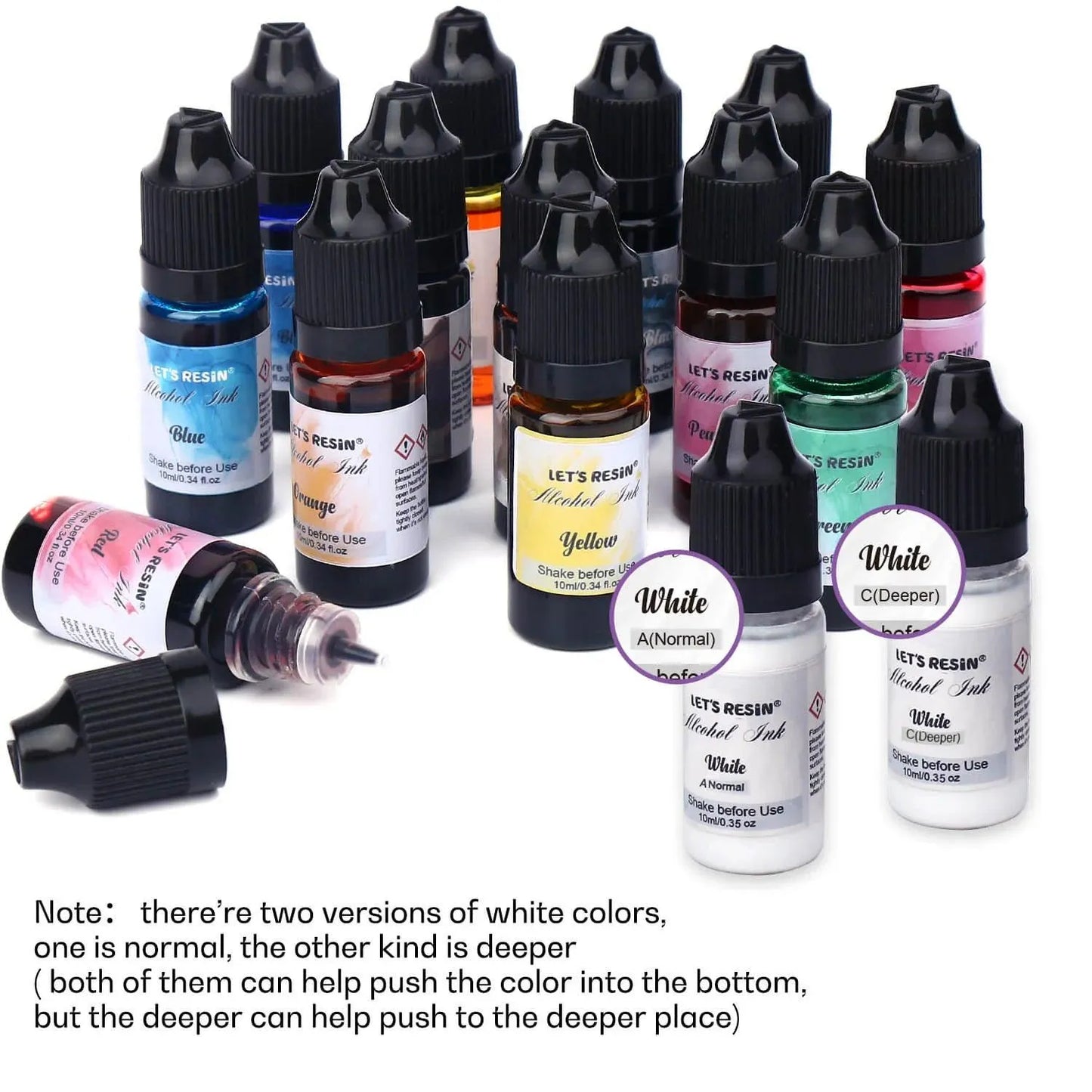 Let's Resin Alcohol Ink - 18 Bottle Set