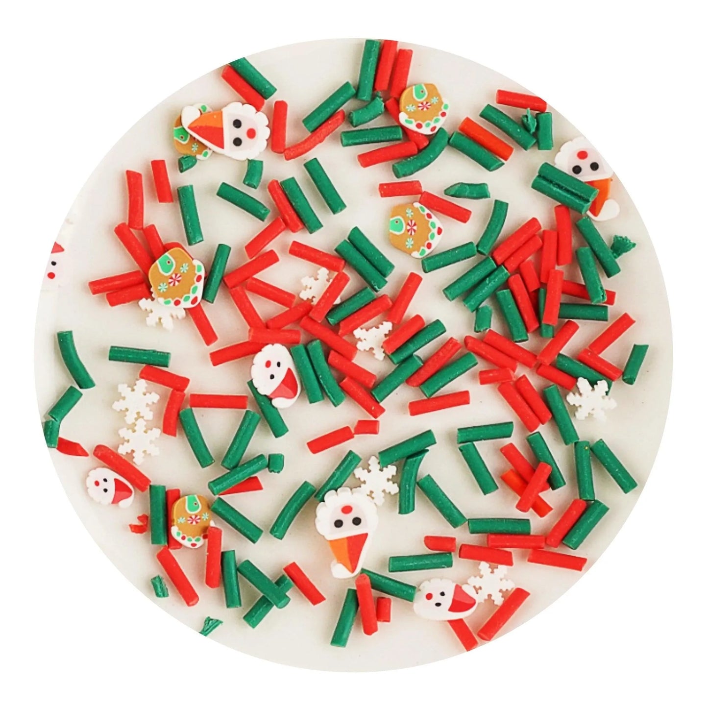 Poly Clay Slices - Snowman, Flakes & Sprinkles (2 oz Bag)