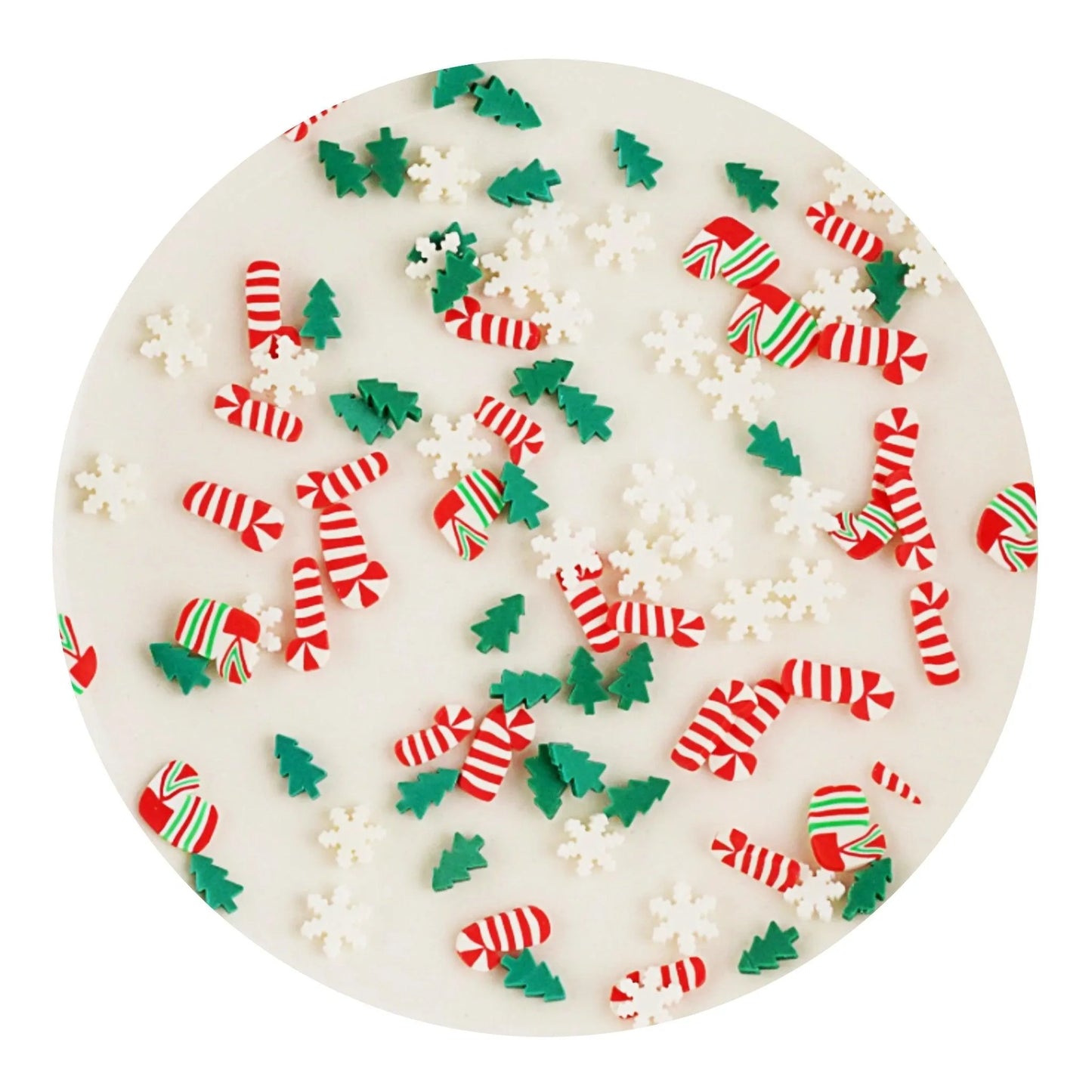 Poly Clay Slices - Stockings, Trees & Snowflakes (2 oz Bag)
