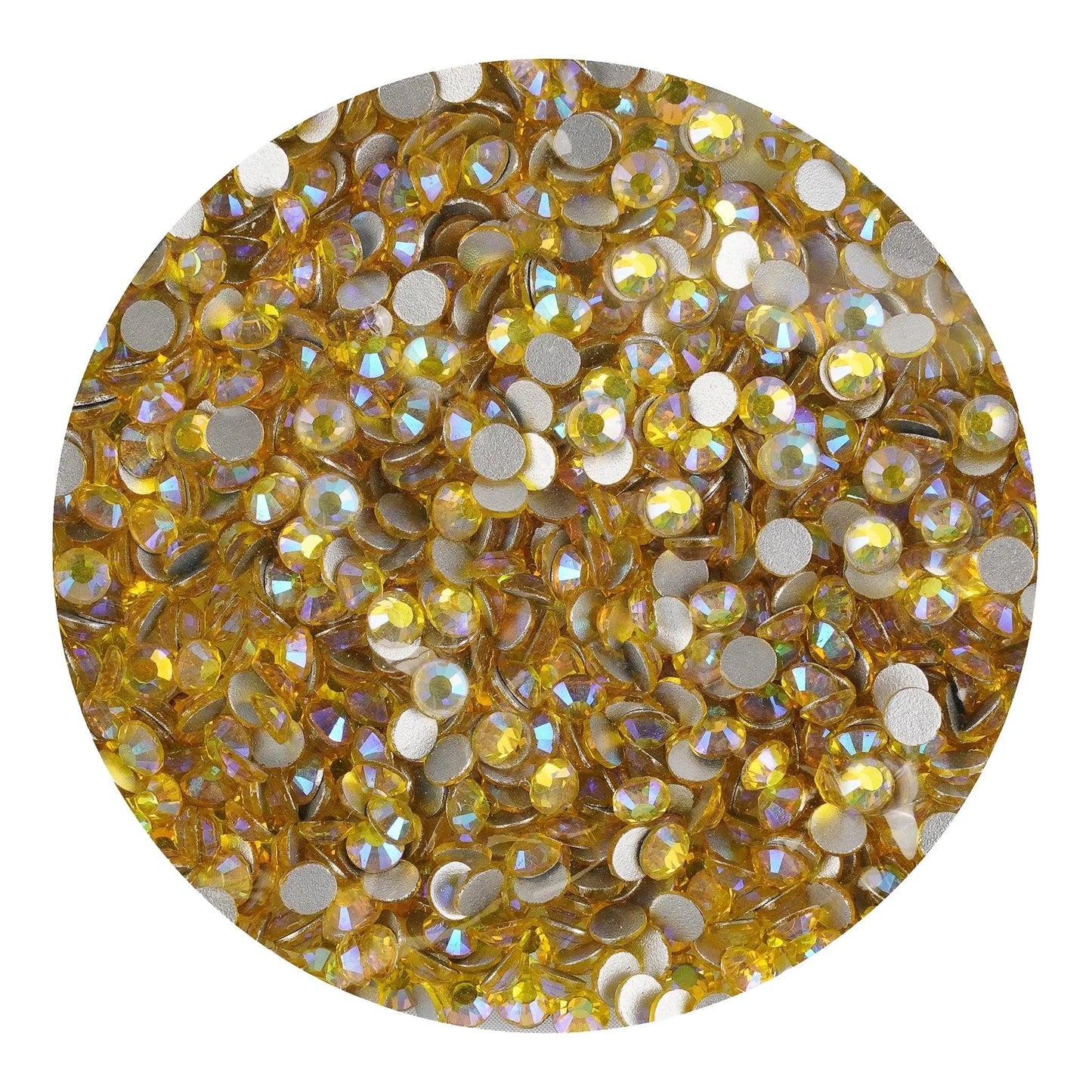 Rhinestone AB Iridescent - Citrine (1400 Non Hot Fix Stones - SS10)