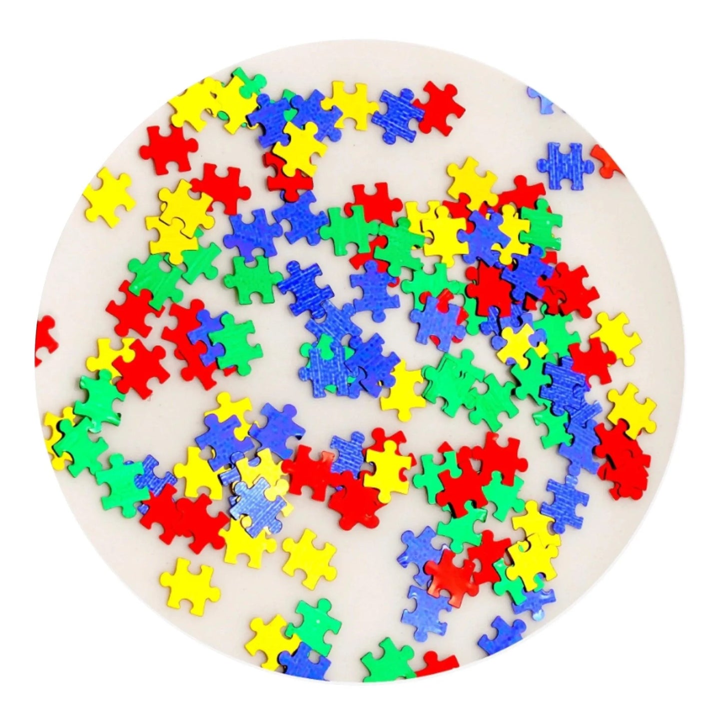Master Maker Crafts - Shaped Glitter Classic - Puzzle Piece Rainbow (2 oz Bag)