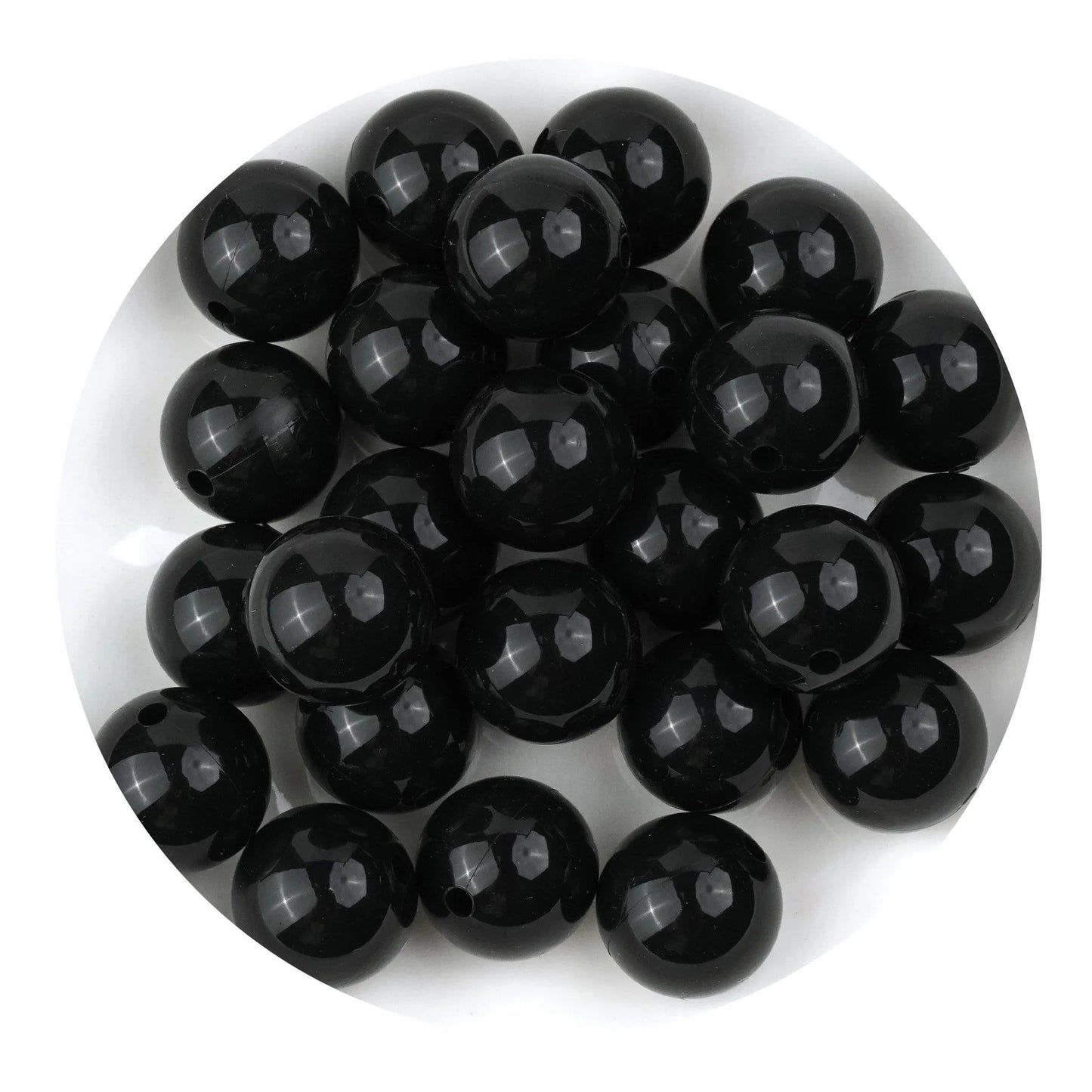 Master Maker Crafts - Silicone Bead Round - Liquid Smokey Black (5 Beads - 15mm)