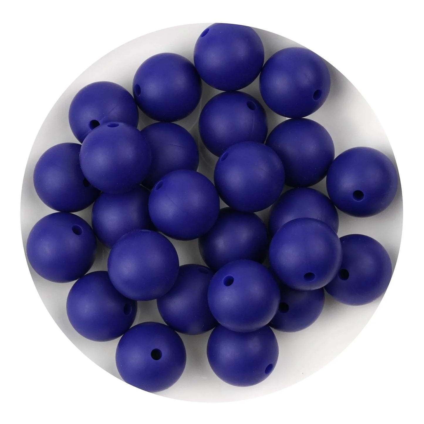 Master Maker Crafts - Silicone Bead Round - Navy (5 Beads - 15mm)