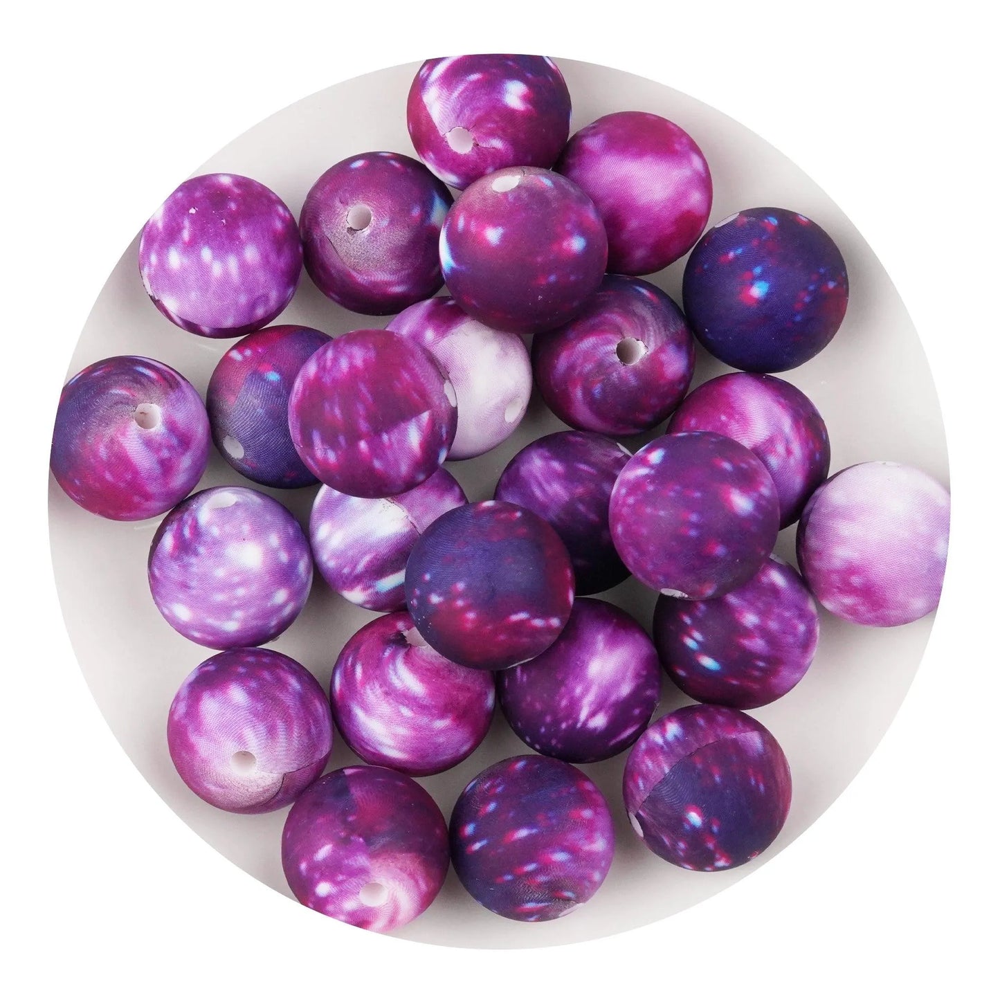 Master Maker Crafts - Silicone Bead Round - Sky (5 Beads - 15mm)