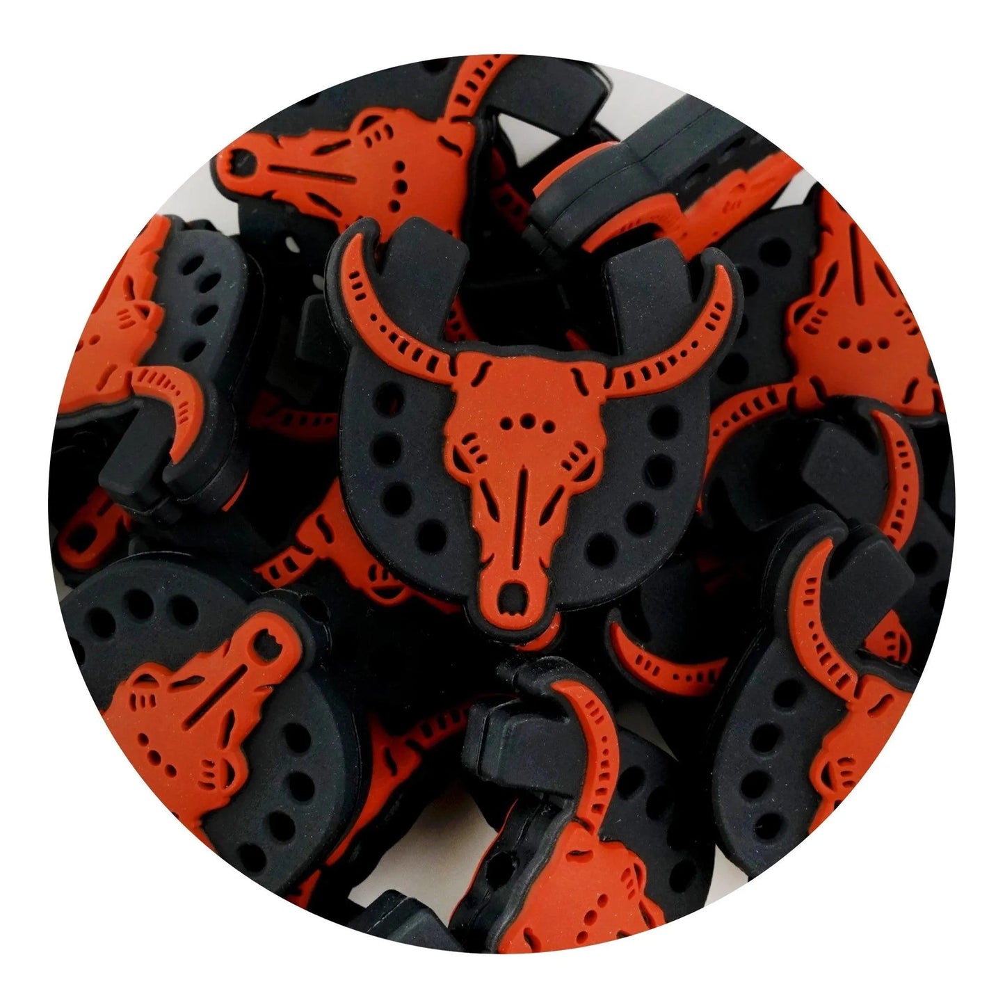 Master Maker Crafts - Silicone Focal Bead Cattle - Black (5 Beads)