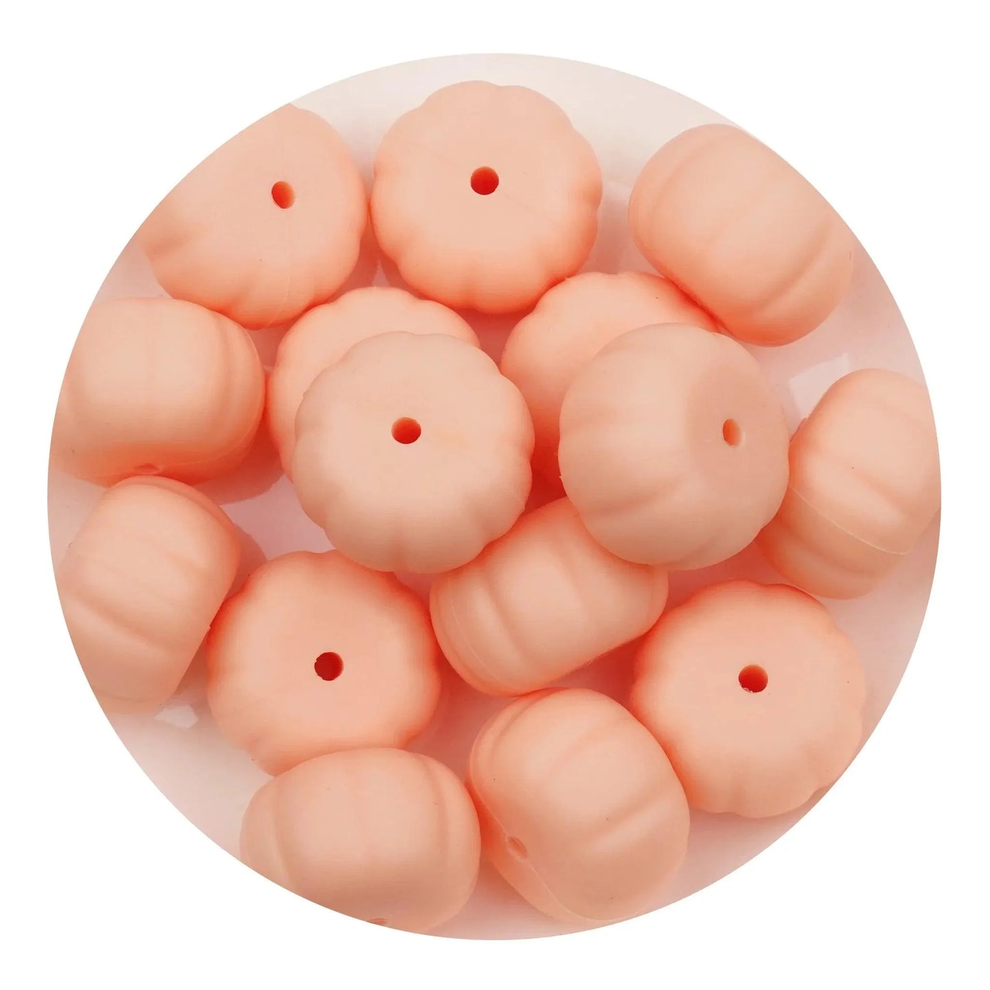 Master Maker Crafts - Silicone Focal Bead Pumpkin - Light Pink (5 Beads)