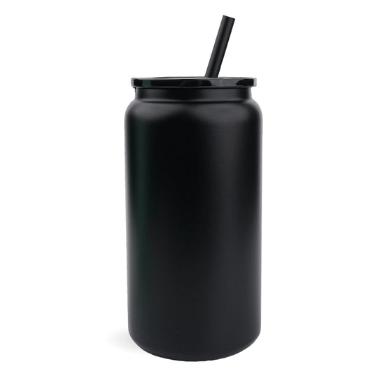 Master Maker Crafts -  16 oz Stainless Steel Metal Can - Powder Coated Black