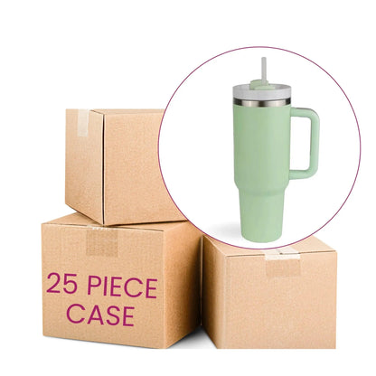 Master Maker Crafts -  40 oz Handled Tumbler Standard Matte - Light Green