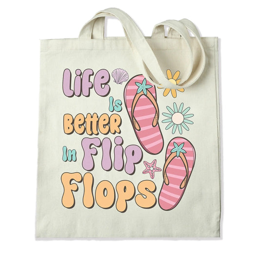 Master Maker Crafts -  DTF Heat Transfer Only - Better In Flip Flops 10" (Shirt/Tote NOT Included)