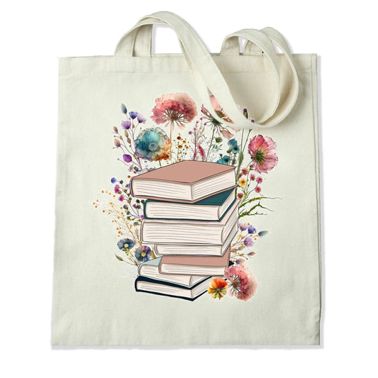 Master Maker Crafts -  DTF Heat Transfer Only - Books & Flowers 10" (Shirt/Tote NOT Included)