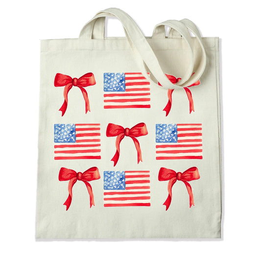 Master Maker Crafts -  DTF Heat Transfer Only - Flags & Bows 10" (Shirt/Tote NOT Included)