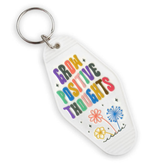 Master Maker Crafts -  UV DTF Decal - Grow Positive Thoughts 4 Set 2" (Keychain NOT Inclued)