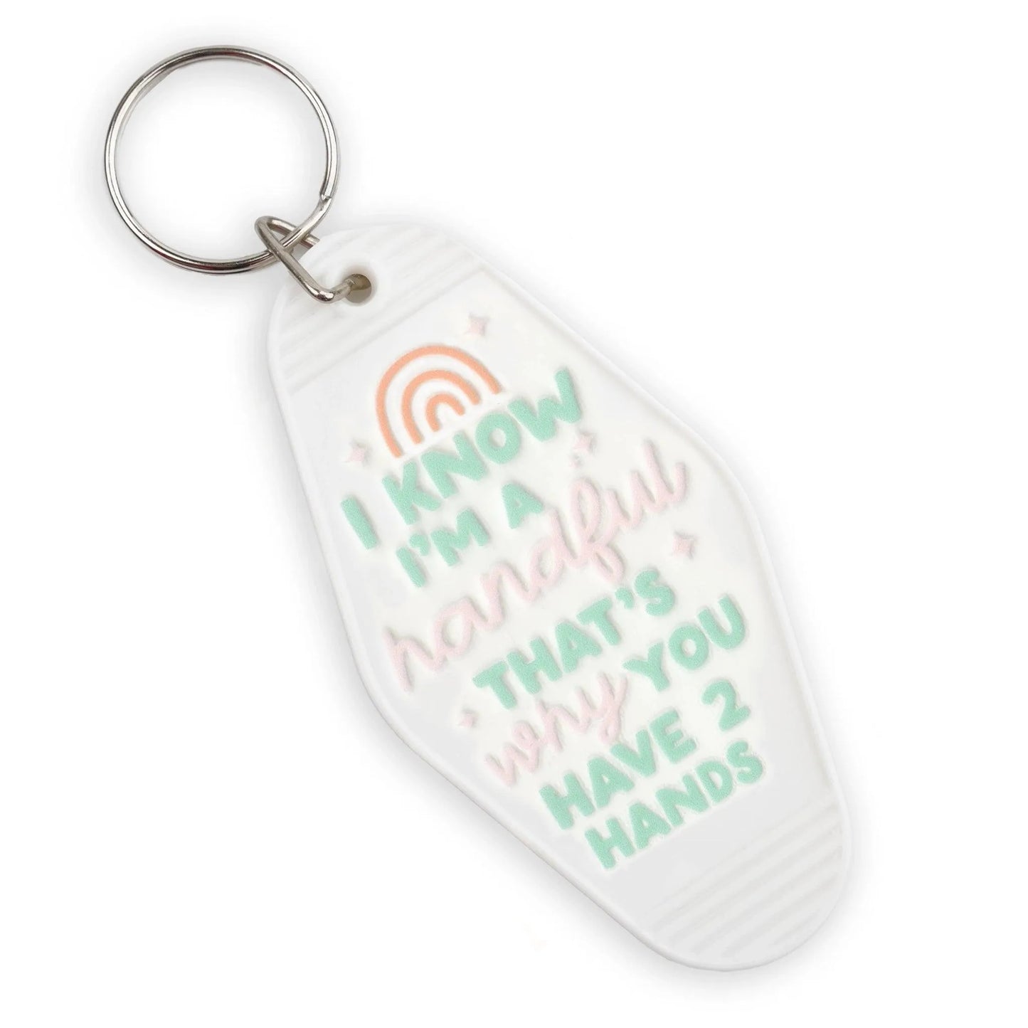 UV DTF Decal - I Am A Handful 4 Set 2" (Keychain NOT Inclued)