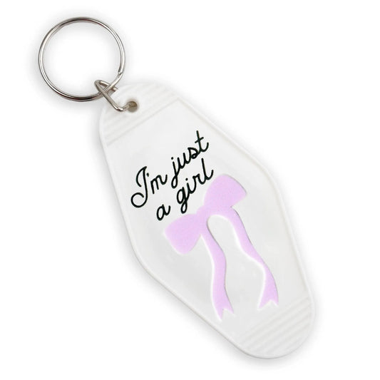 Master Maker Crafts -  UV DTF Decal - Just A Girl 4 Set 2" (Keychain NOT Inclued)