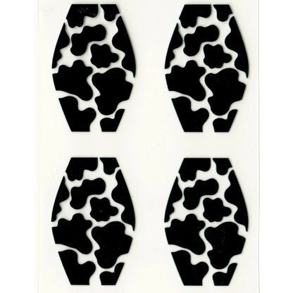 UV DTF Decal - Moo Print 4 Set 2" (Keychain NOT Inclued)