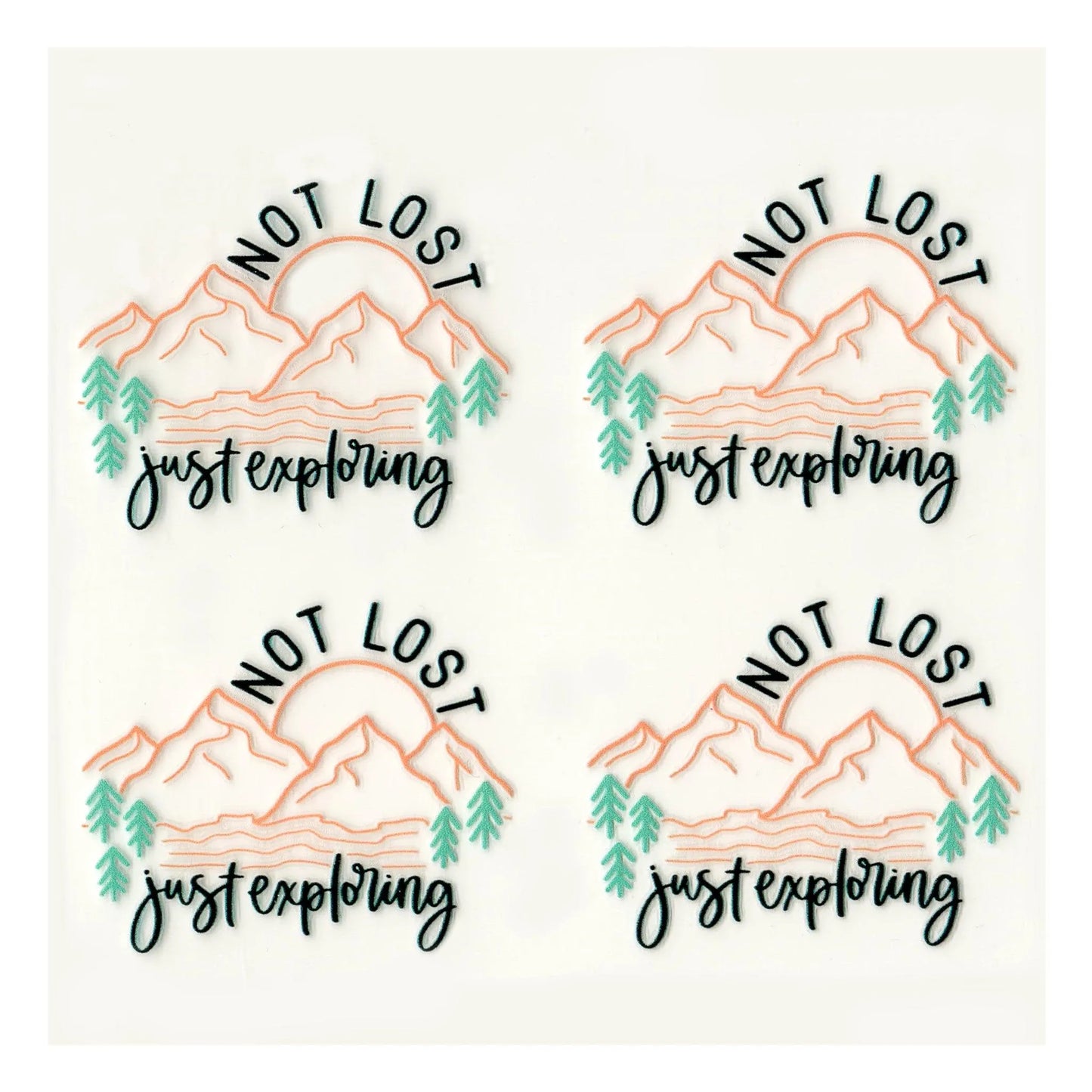 Master Maker Crafts -  UV DTF Decal - Not Lost Exploring 4 Set 2" (Keychain NOT Inclued)