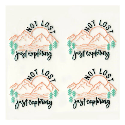 Master Maker Crafts -  UV DTF Decal - Not Lost Exploring 4 Set 2" (Keychain NOT Inclued)