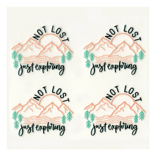 Master Maker Crafts -  UV DTF Decal - Not Lost Exploring 4 Set 2" (Keychain NOT Inclued)