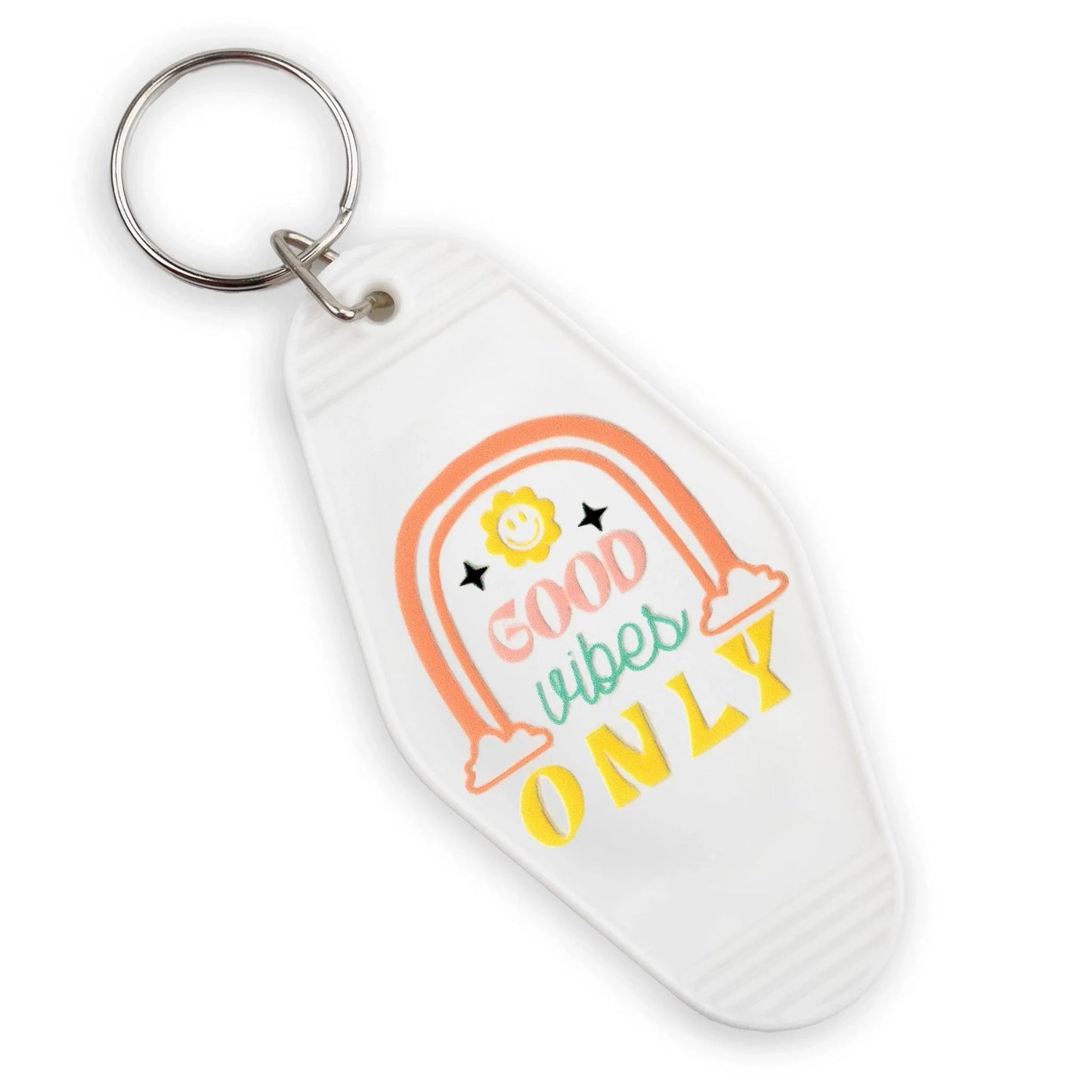 UV DTF Decal - Pastel Good Vibes Only 4 Set 2" (Keychain NOT Inclued)