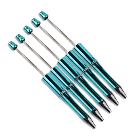 Master Maker Crafts -  Pen Beadable - Metallic Blue (5 Pens)