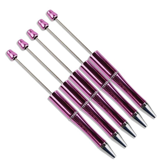 Master Maker Crafts -  Pen Beadable - Metallic Fuchsia (5 Pens)