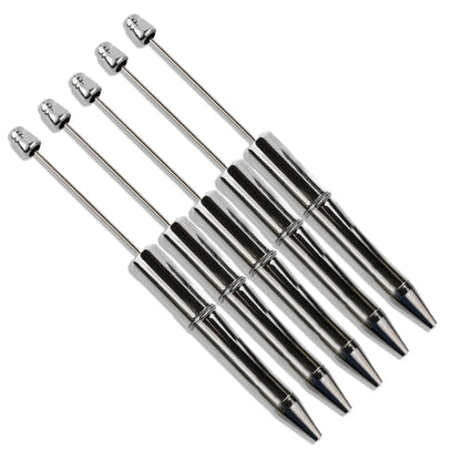Master Maker Crafts -  Pen Beadable - Metallic Silver (5 Pens)