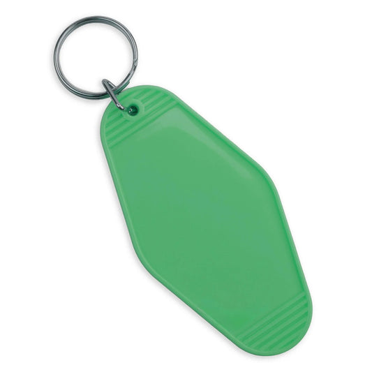 Master Maker Crafts -  Retro Motel Keychain with Silver Ring - Light Green (4 per Set)
