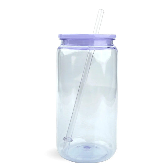 Master Maker Crafts -  16 oz Plastic Can Transparent - Purple