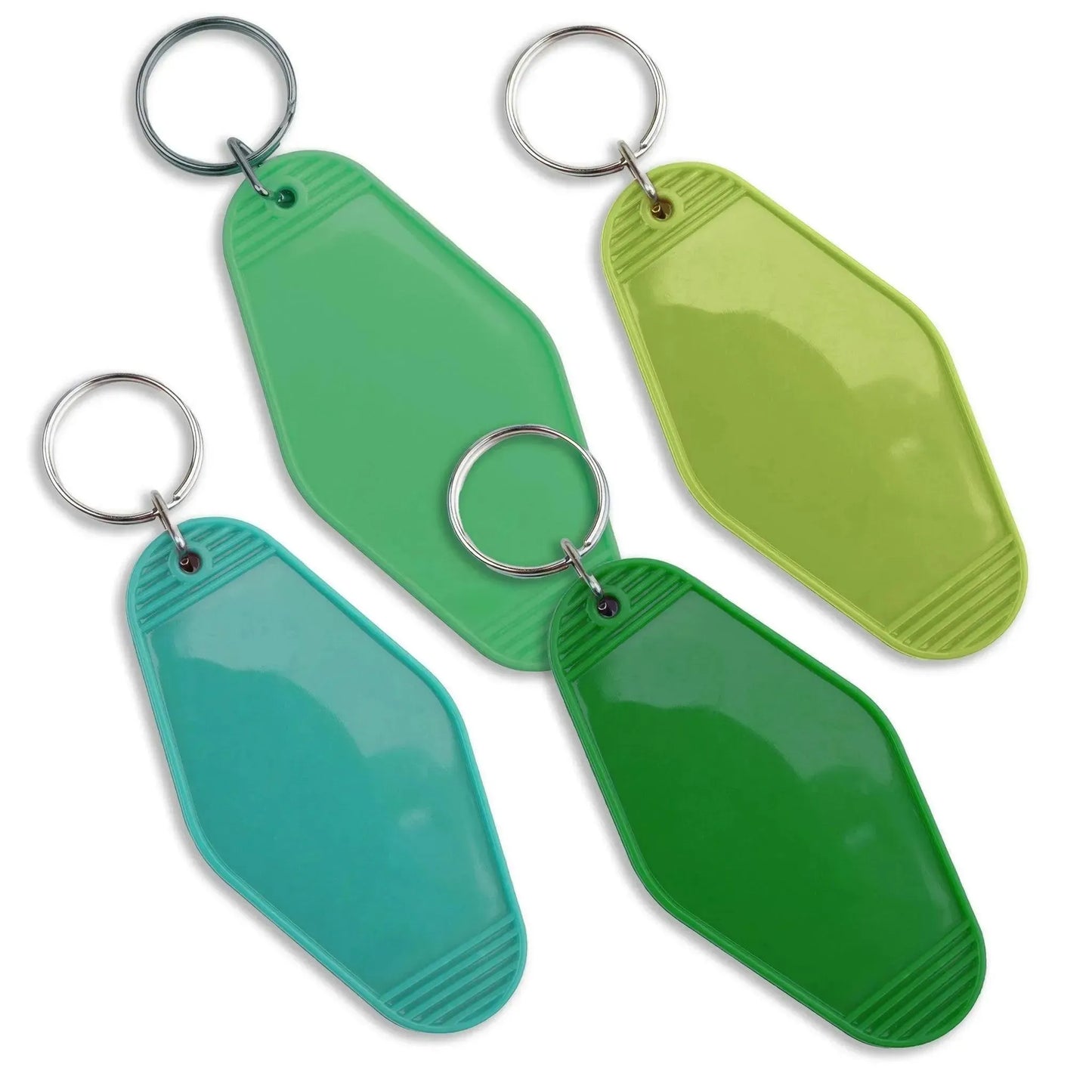 Master Maker Crafts -  Retro Motel Keychain with Silver Ring - Light Green (4 per Set)