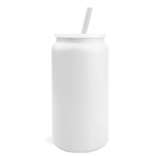 Master Maker Crafts -  16 oz Stainless Steel Metal Can - Powder Coated White