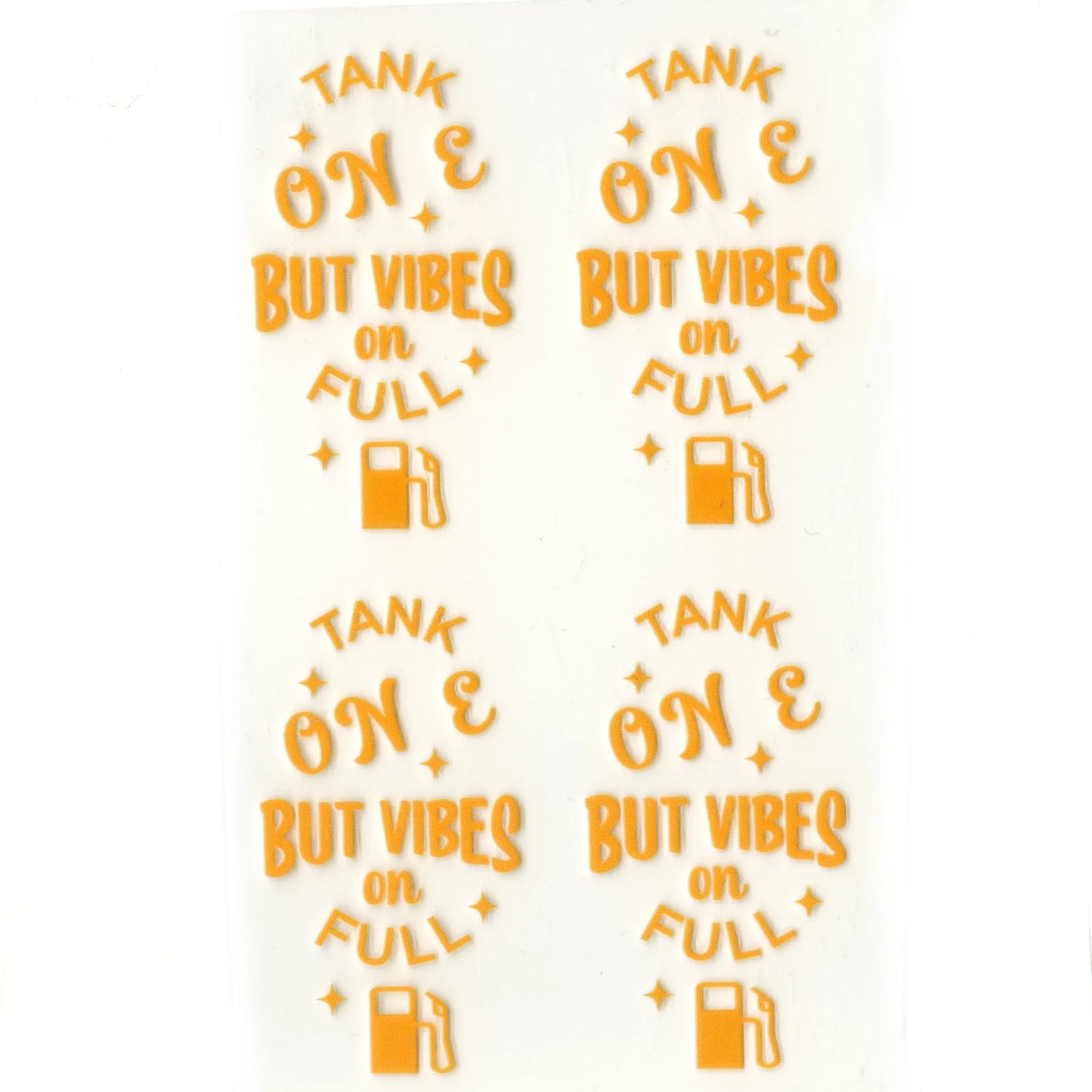 UV DTF Decal - Vibes On Full 4 Set 2" (Keychain NOT Inclued)