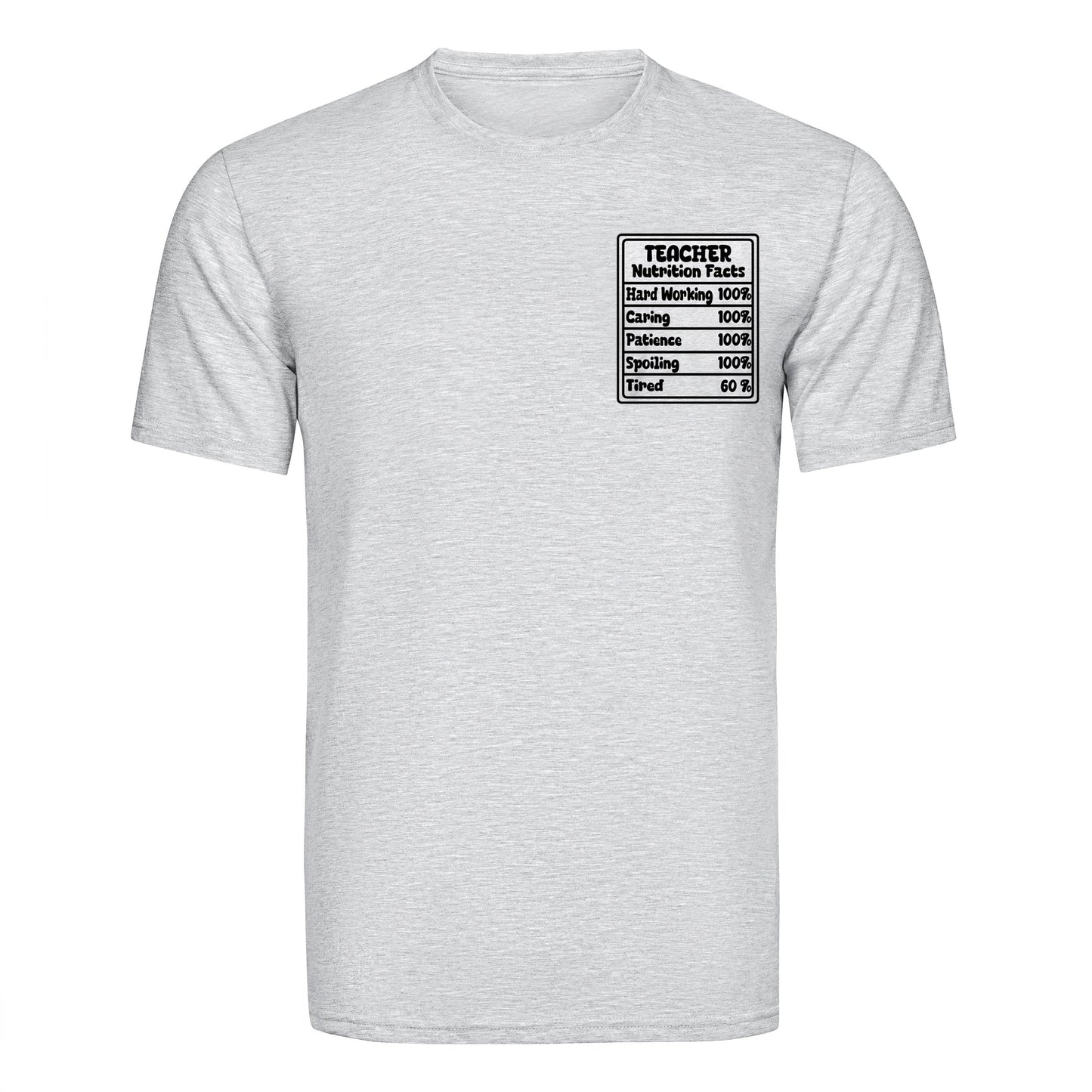 Master Maker Crafts -  DTF Heat Transfer Only - Teacher Nutrition Facts 4" (Shirt NOT Included)