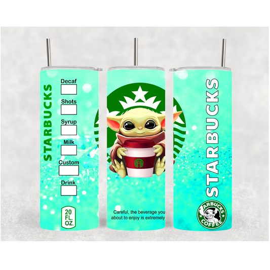 20oz Alien Teal Coffee