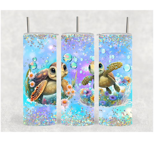20oz Baby Turtle Glitter