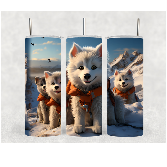 20oz Baby Wolf Family