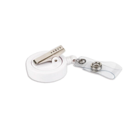 Master Maker Crafts -  Badge Reel - White (1.3" x 3.2")