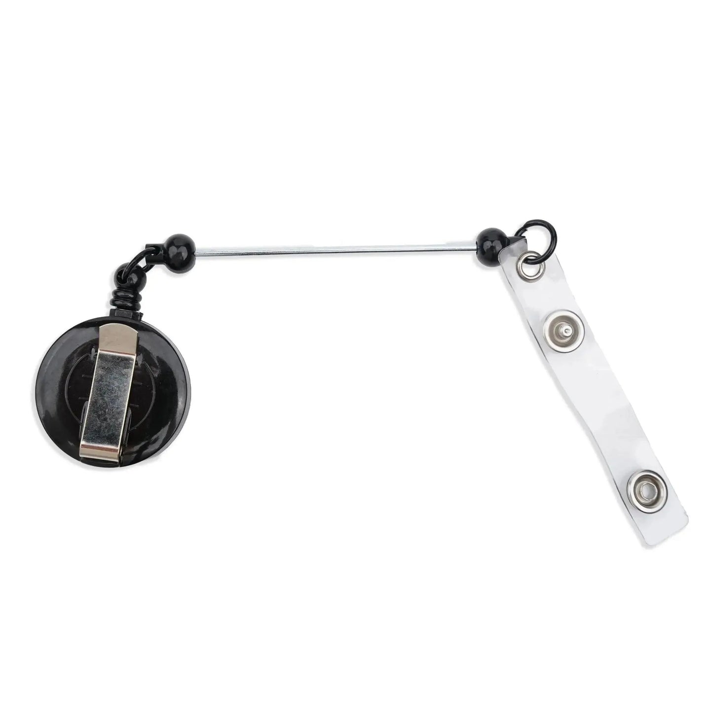 Master Maker Crafts -  Barbell Bead Holder Badge Reel - Black
