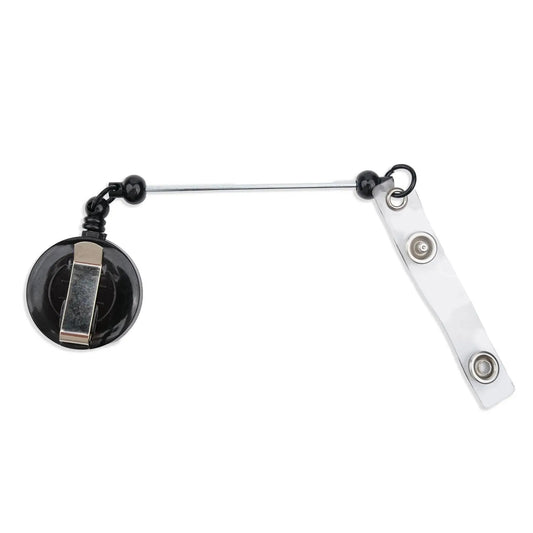 Master Maker Crafts -  Barbell Bead Holder Badge Reel - Black