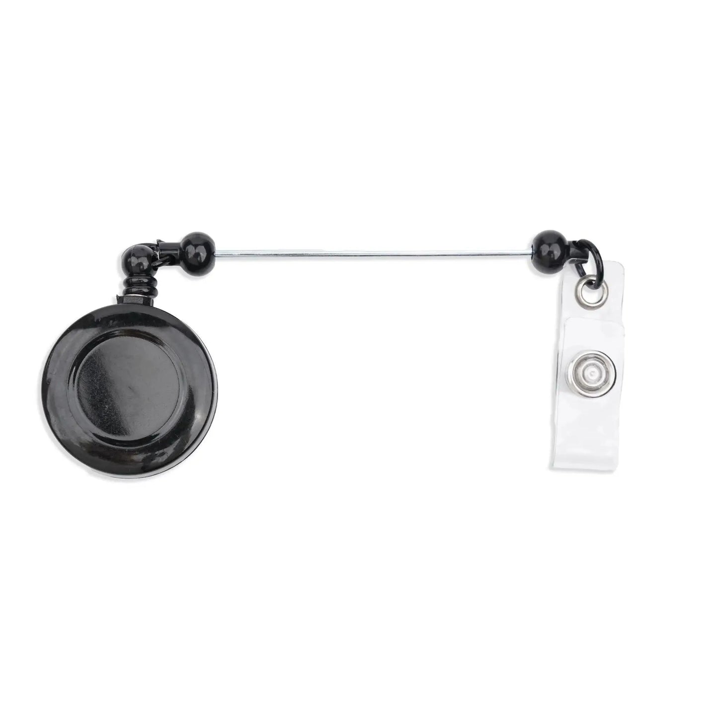 Master Maker Crafts -  Barbell Bead Holder Badge Reel - Black