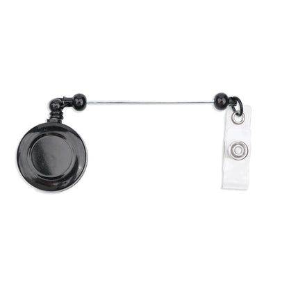 Master Maker Crafts -  Barbell Bead Holder Badge Reel - Black