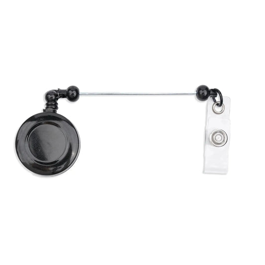Master Maker Crafts -  Barbell Bead Holder Badge Reel - Black