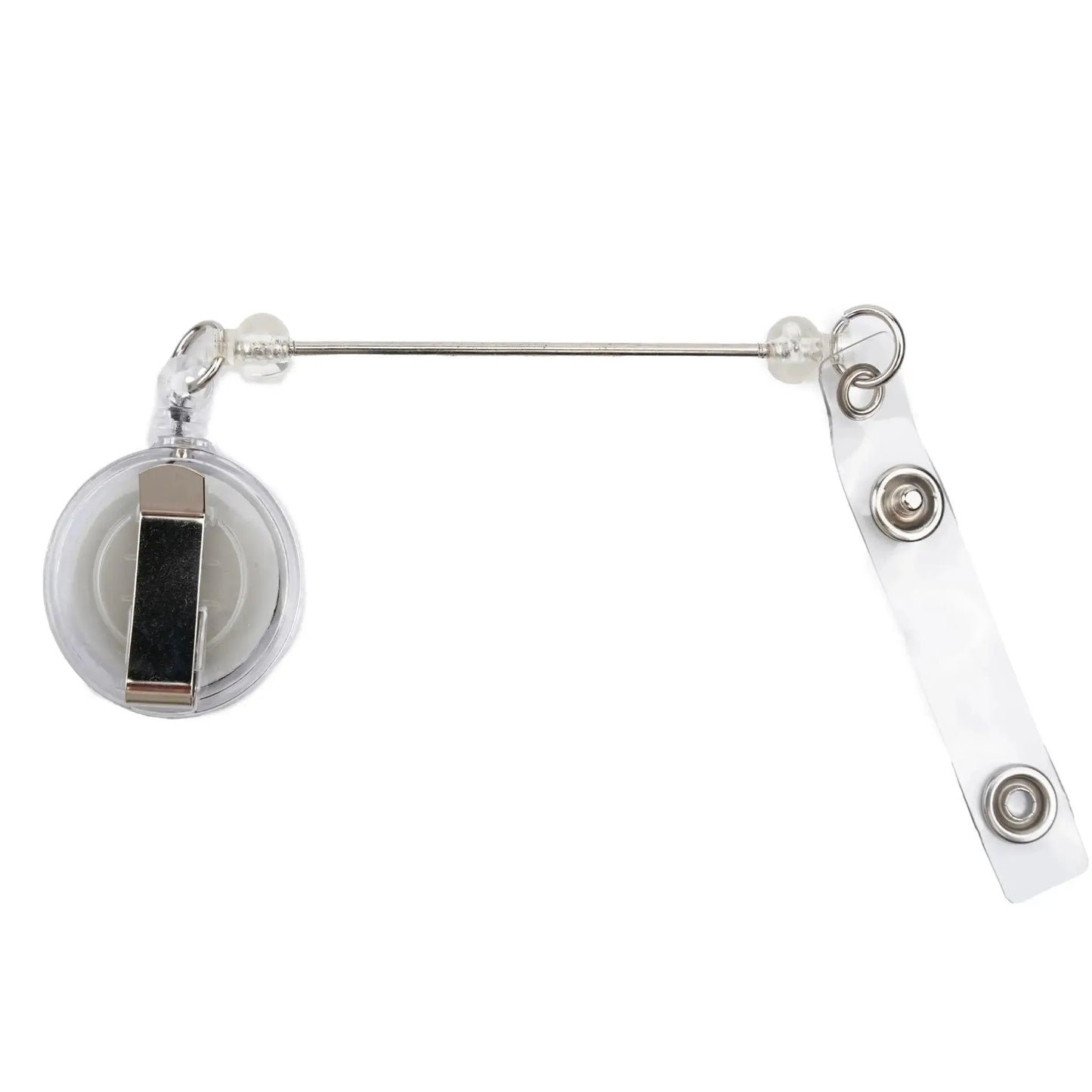 Master Maker Crafts -  Barbell Bead Holder Badge Reel - Clear