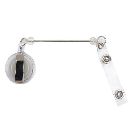 Master Maker Crafts -  Barbell Bead Holder Badge Reel - Clear