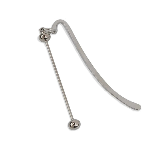 Master Maker Crafts -  Barbell Bead Holder Bookmark - Silver