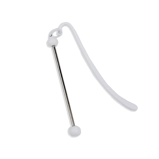Master Maker Crafts -  Barbell Bead Holder Bookmark - White